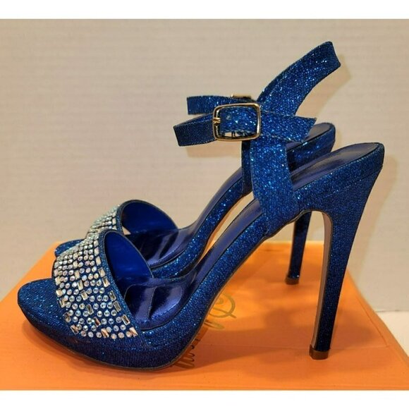 NIB - De Blossom Collection Blue Charlie Crystal Stiletto, Size 6 - Picture 8 of 11